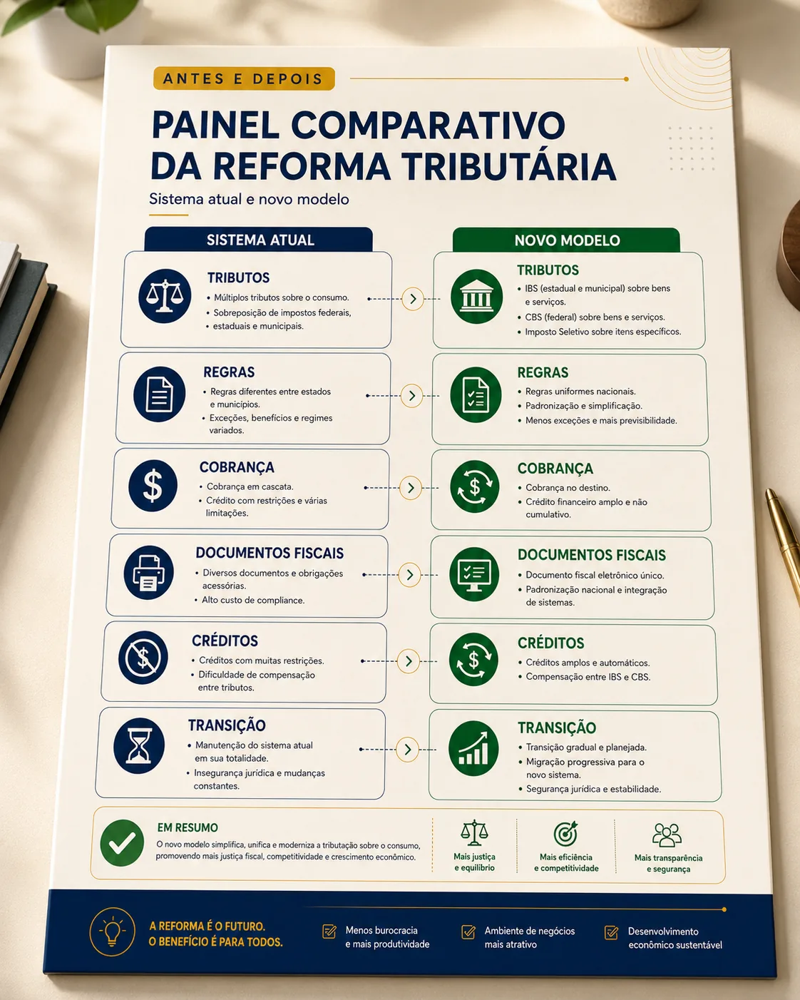 Bônus 4 — Quadro Antes x Depois da Reforma