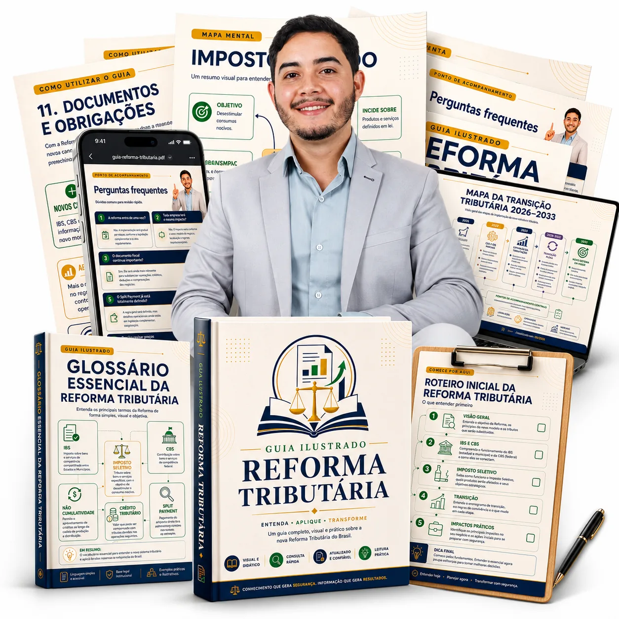 Guia Ilustrado da Reforma Tributária — kit completo